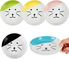 5 Pack Cat Food Bowl, Healthy Ceramic Cat Food and Water Bowl for Indoor Cat, Puppies, Anti Whiskers FatigueCat Dishes Set, Shallow Cat Food Dish for Wet Food, Cat Treat Plate, Dishwasher Safe