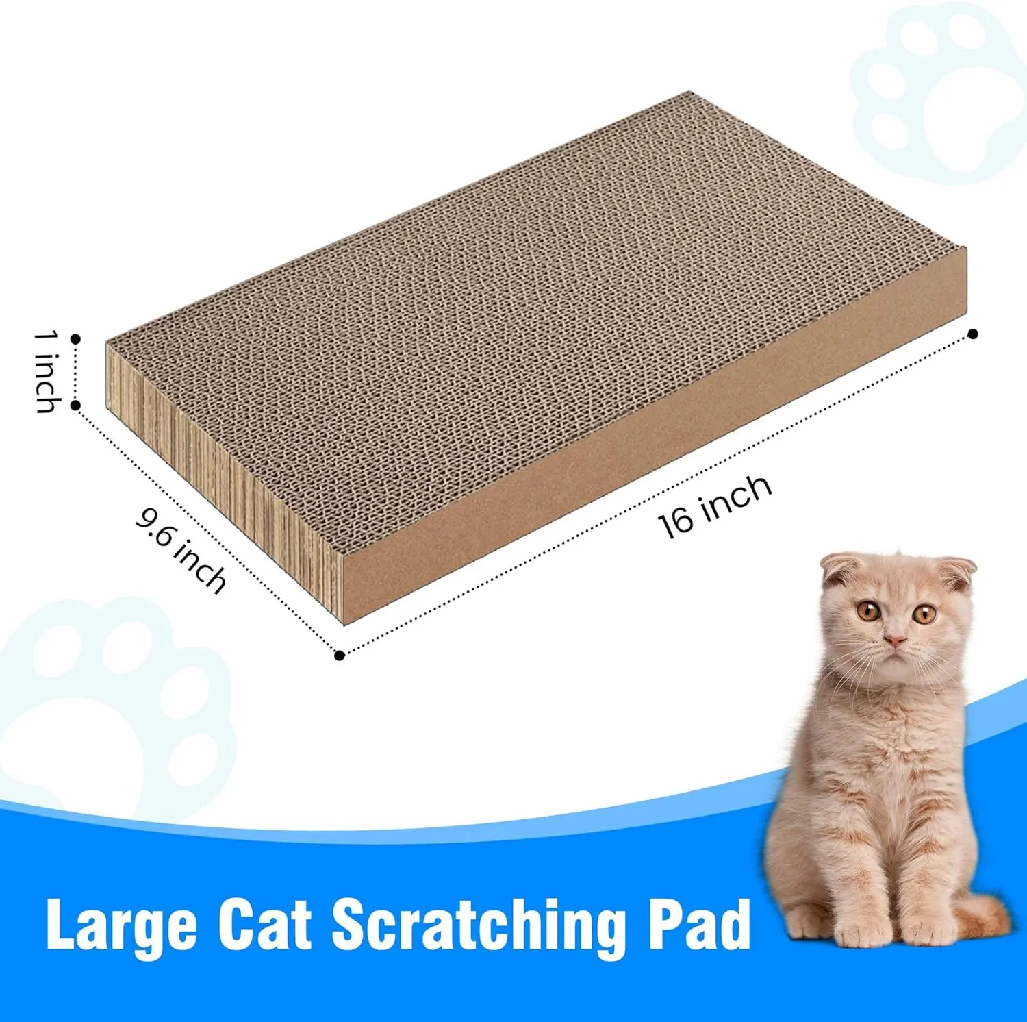 7 Packs Cat Scratcher, Cat Scratching Board for Indoor Cats and Kitten, Large Size Cat Scratching Pad, Durable&Premium Recyclable Cardboard Cat Scratcher
