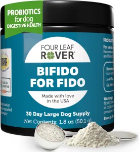 Bifido for Fido - Dog Probiotics for Digestive Health and Gut Health and Immune Balance - 50 Billion CFU - Veterinarian Formulated - 30 Day Large Dog Supply