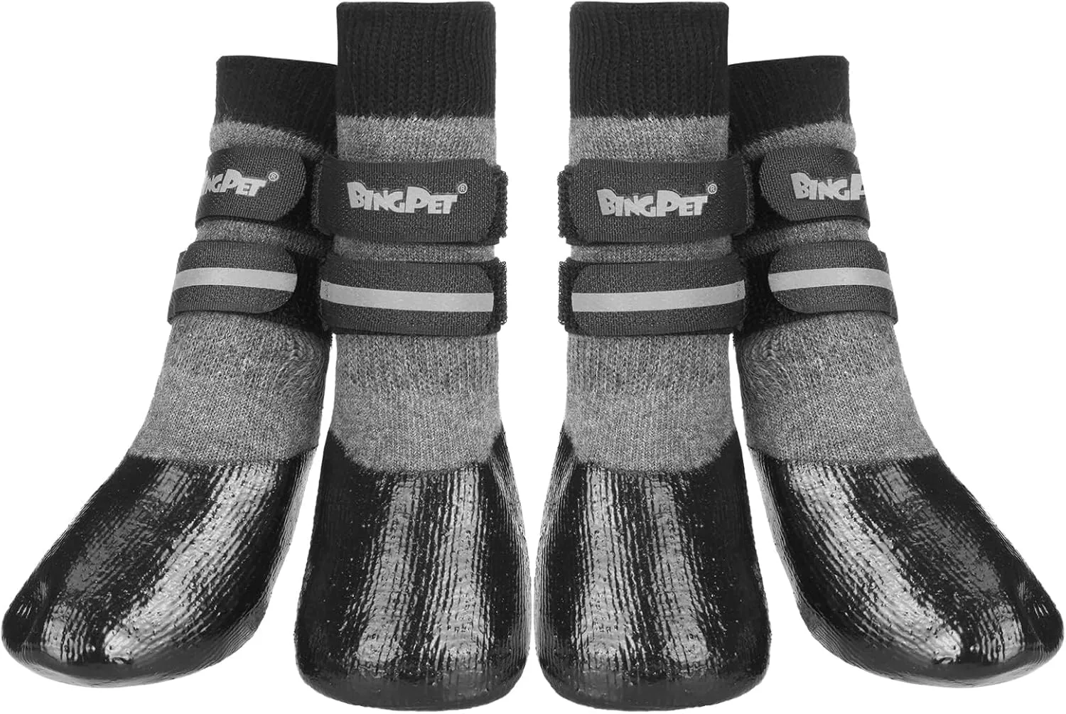 BINGPET Dog Socks for Hardwood Floors,Outdoor Anti Slip Waterproof Paw Protector,Dog Boots for Hot Pavement for All Season Grip Socks Prevent Licking for Small Medium Large Old Dogs