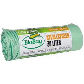 Biobag Compostable Avfallsposer Bags 14 x 30L