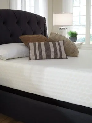 Chime 12 Inch Memory Foam Queen Mattress in a Box with Head-Foot Model Better Queen Adjustable Base