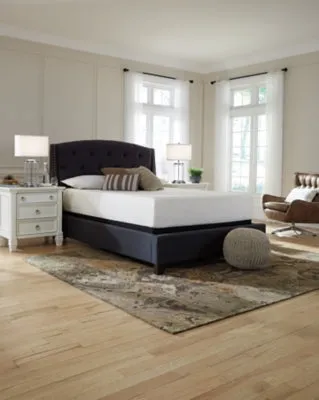 Chime 12 Inch Memory Foam Queen Mattress in a Box with Head-Foot Model Better Queen Adjustable Base