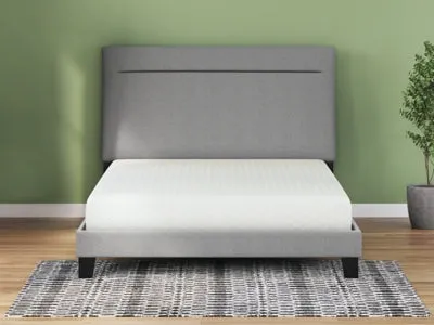 Chime 8 Inch Memory Foam Queen Mattress in a Box with Head-Foot Model-Good Queen Adjustable Base