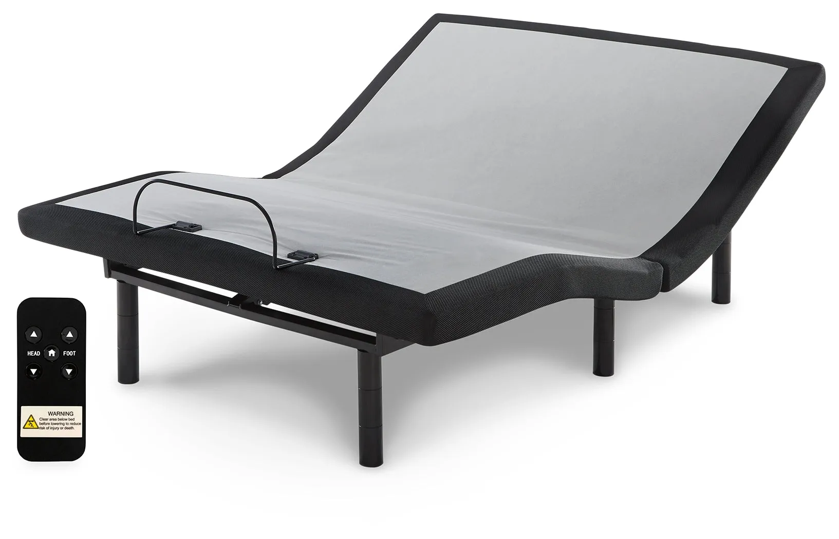 Chime 8 Inch Memory Foam Queen Mattress in a Box with Head-Foot Model-Good Queen Adjustable Base
