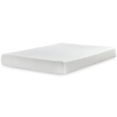 Chime 8 Inch Memory Foam Queen Mattress in a Box with Head-Foot Model-Good Queen Adjustable Base