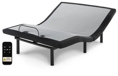 Chime 8 Inch Memory Foam Queen Mattress in a Box with Head-Foot Model-Good Queen Adjustable Base