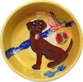 Chocolate Labrador Dog Bowl