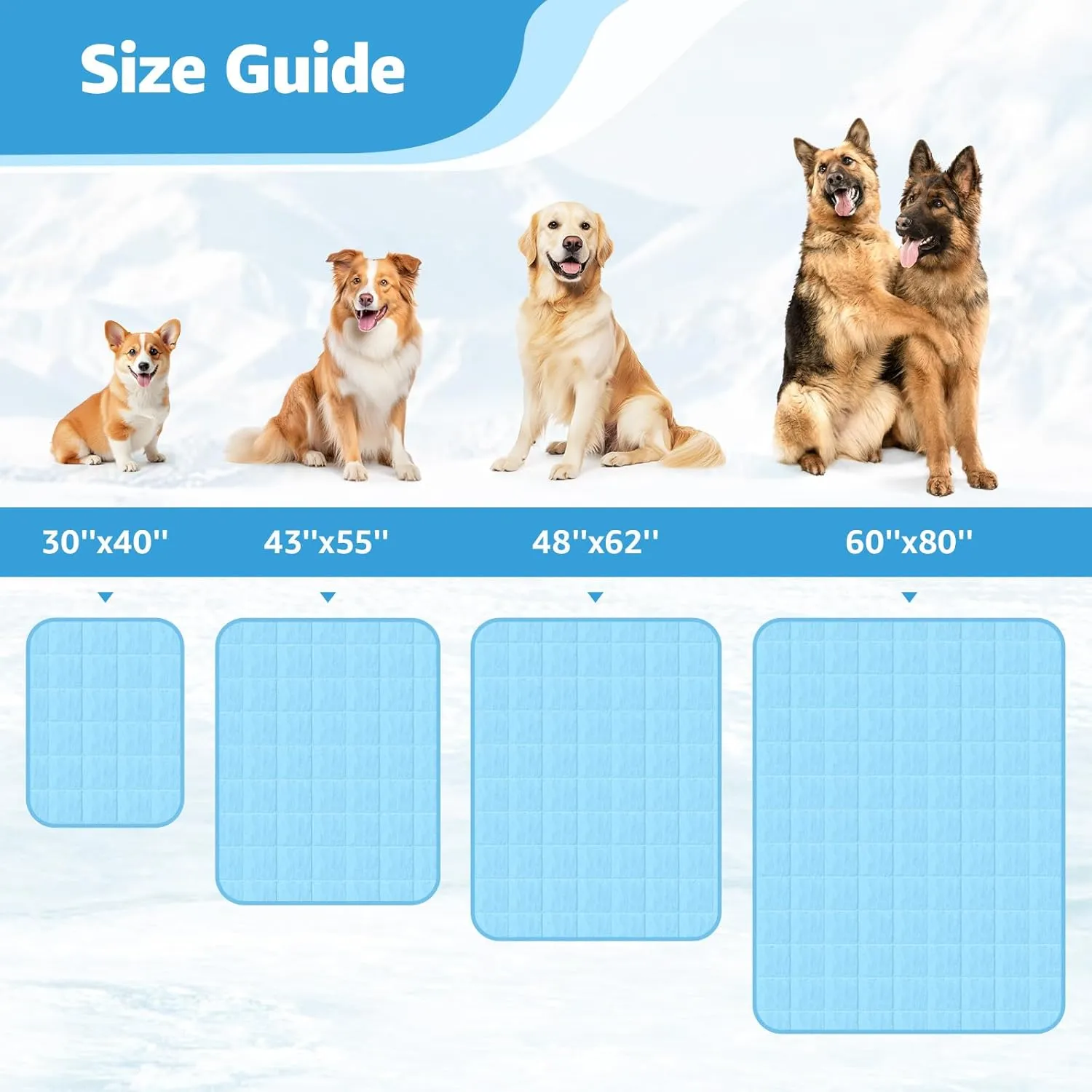 Cooling Blanket for DogsQ-MAX 0.4 Cool to Touch Cooling Blankets for Hot Sleepers/Kid/Pet,Soft Lightweight Pet Throw Blanket for Bed Couch Sofa Cover,Cooling Blanket Dog Mat for Summer,60x80in,Blue