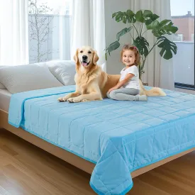 Cooling Blanket for DogsQ-MAX 0.4 Cool to Touch Cooling Blankets for Hot Sleepers/Kid/Pet,Soft Lightweight Pet Throw Blanket for Bed Couch Sofa Cover,Cooling Blanket Dog Mat for Summer,60x80in,Blue
