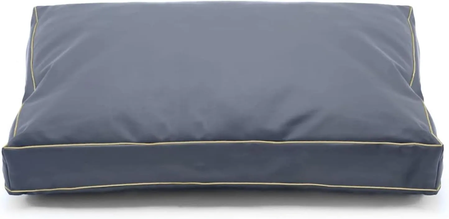 Dog Bed Cover,Waterproof Tough Plastic DIY Pet Bed Cover,Non Stick Hair Easy to Clean Rectangular Fillable Dog Bed Covers with Zipper(Dark Grey,30" L x 20" W x 4" Th,Cover Only)
