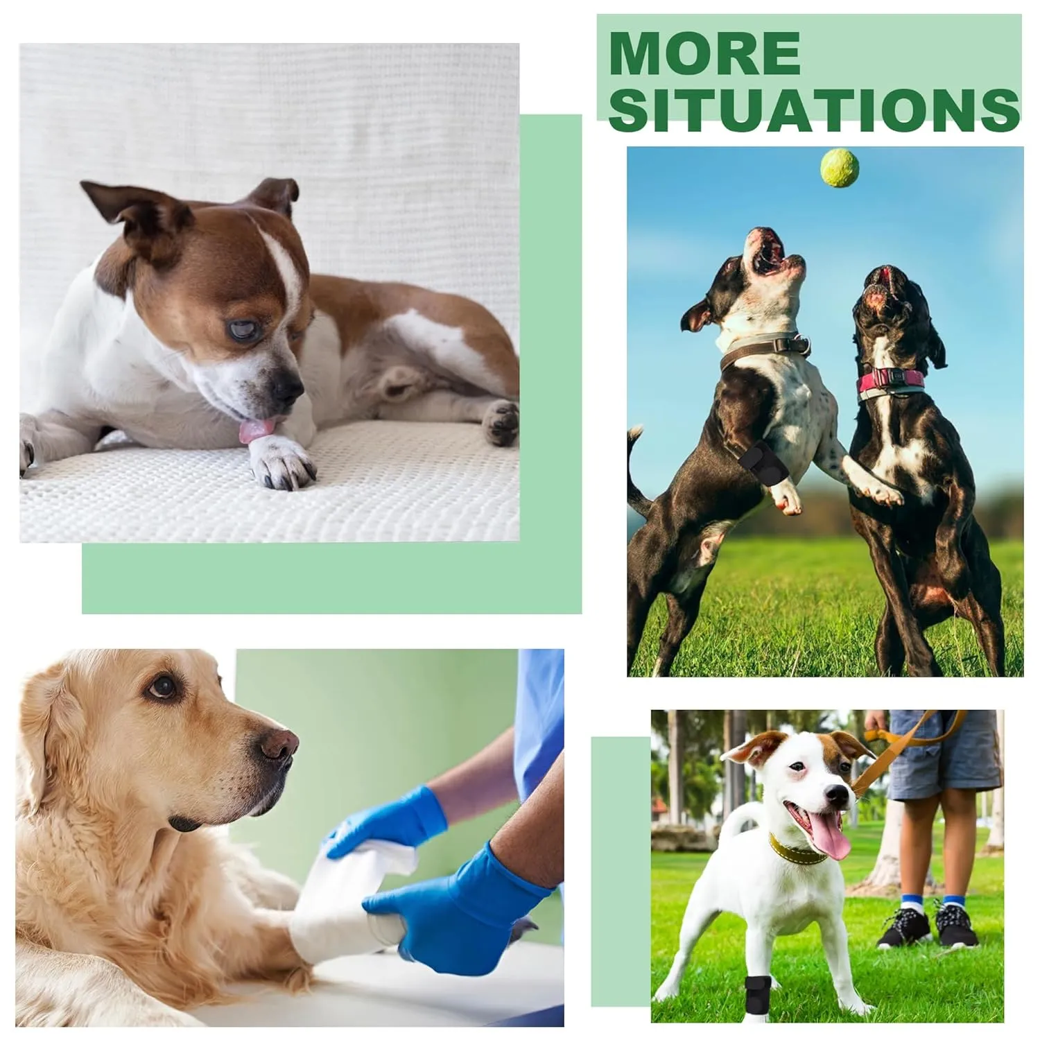 Dog Canine Front Leg Brace Paw Compression Sleeve Joint Wraps - Protects Wounds Stop Licking & Prevents Injuries, Sprains Helps with Loss of Stability from Arthritis - Small