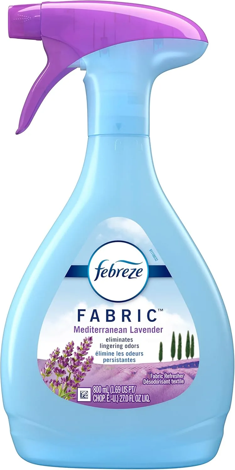 Febreze Fabric Refresher Mediterranean Lavender Air Freshener (1 Count, 800 Ml),27 Fl oz