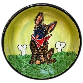French Bulldog Ceramic Dog Bowl