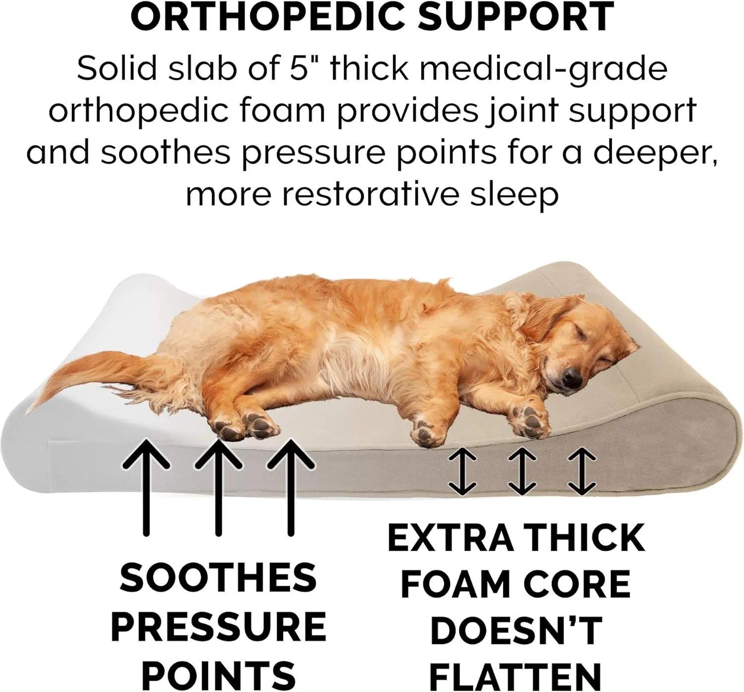 Furhaven Orthopedic Dog Bed for Medium/Small Dogs w/ Removable Washable Cover, For Dogs Up to 23 lbs - Microvelvet Luxe Lounger Contour Mattress - Clay, Medium