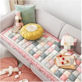 Garden Chic Cotton Protective Couch Cover Case,New Magic Sofa Cover,A Chic Couch Cover for Pet Owners,Comfortable,Scratch-Resistant,Dirt tolerance Machine Washable Slipcovers (60*180cm, Pink)