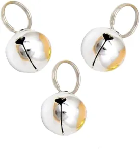 GCA Pet Dogs and Cats Collar Bells,Pet Collar Accessories,1/2-Inch, Silver3 Sets 