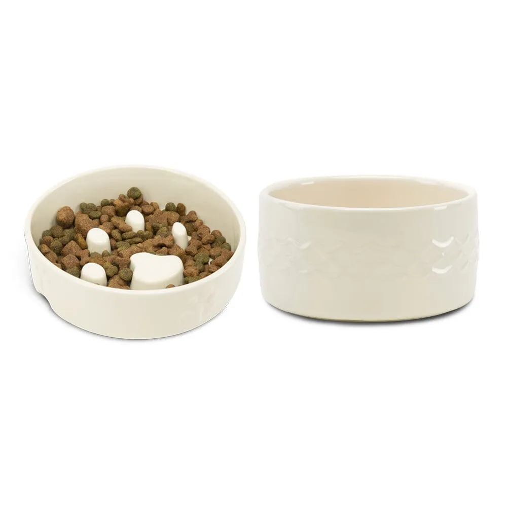 Icon 2 Piece Dog Slow Feeder & Water Bowl Set