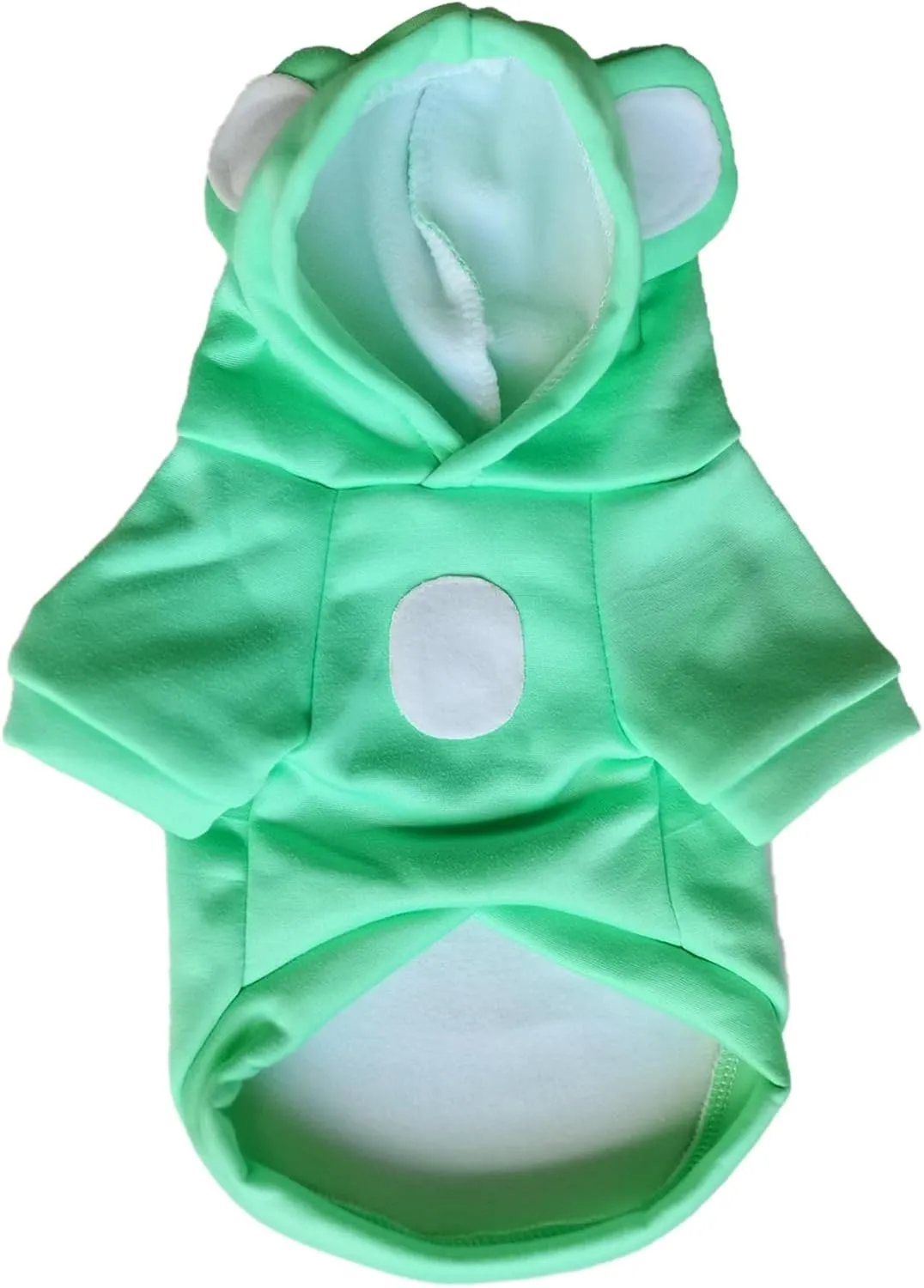 Jecikelon Dog Cold Weather Coat Winter Clothing Warm Puppy Hoodies Sweatshirt for Small Dogs Cats Soft Hooded Pet Clothes Suter para Perros (X-Small, Green)