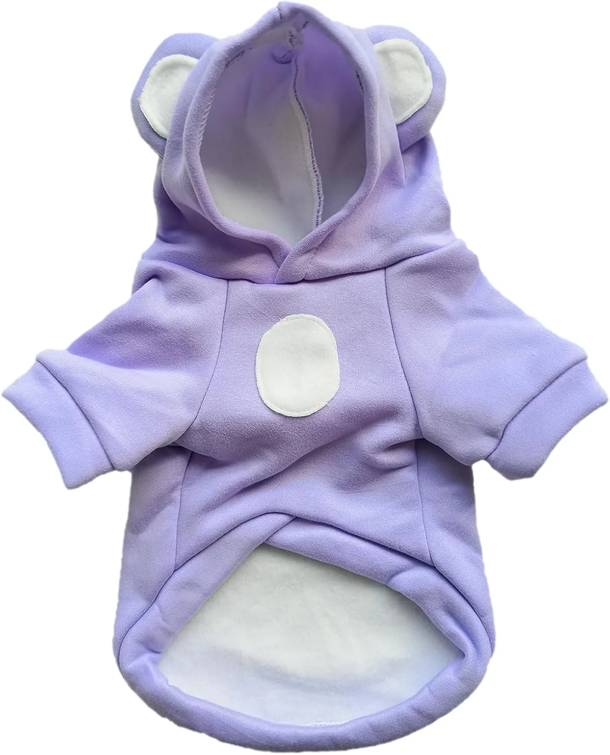 Jecikelon Dog Cold Weather Coat Winter Clothing Warm Puppy Hoodies Sweatshirt for Small Dogs Cats Soft Hooded Pet Clothes Suter para Perros (X-Small, Purple)