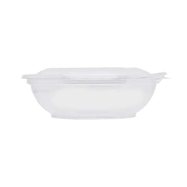 Karat 16 oz PET Plastic Tamper Resistant Hinged Salad Bowl with Dome Lid - 240 sets