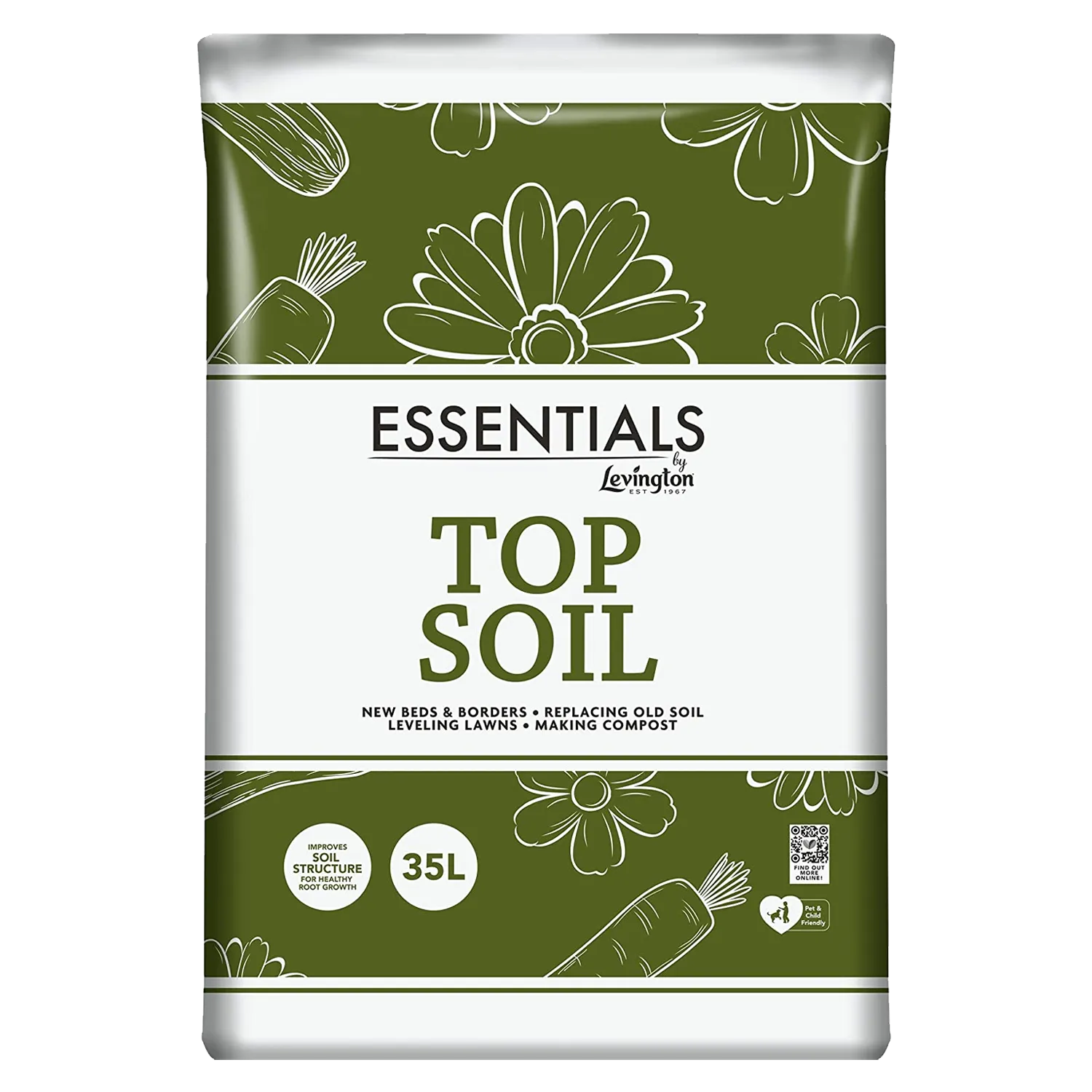 Levington Essential Top Soil 35Ltr