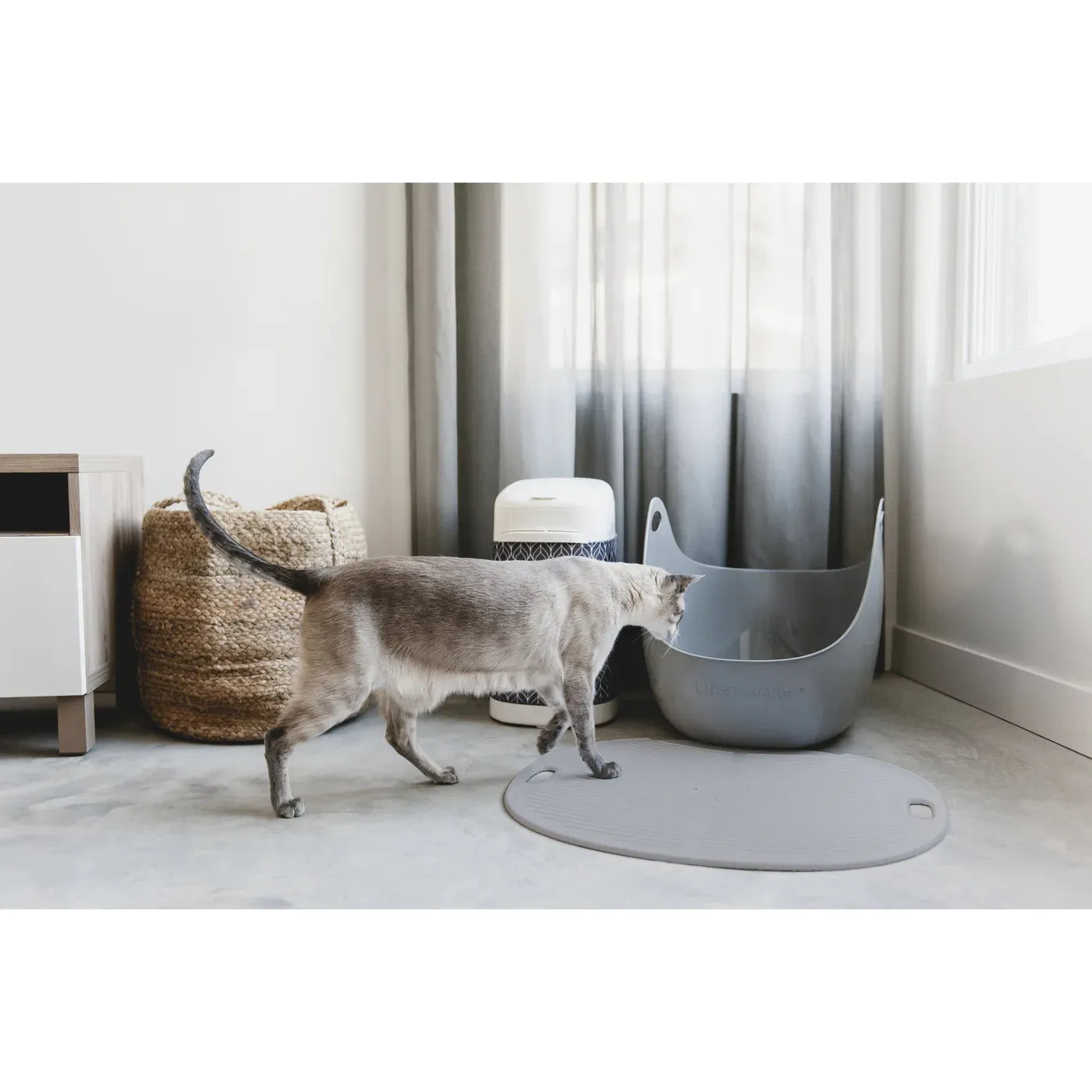 LitterLocker Cat Litter Mat Grey