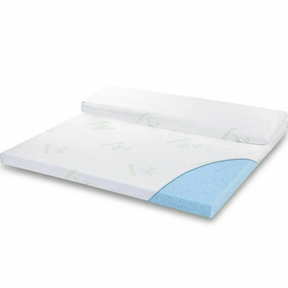 Memory Foam Mattress Topper DreamZ 5cm Thickness Cool Gel Bamboo Fabric Double