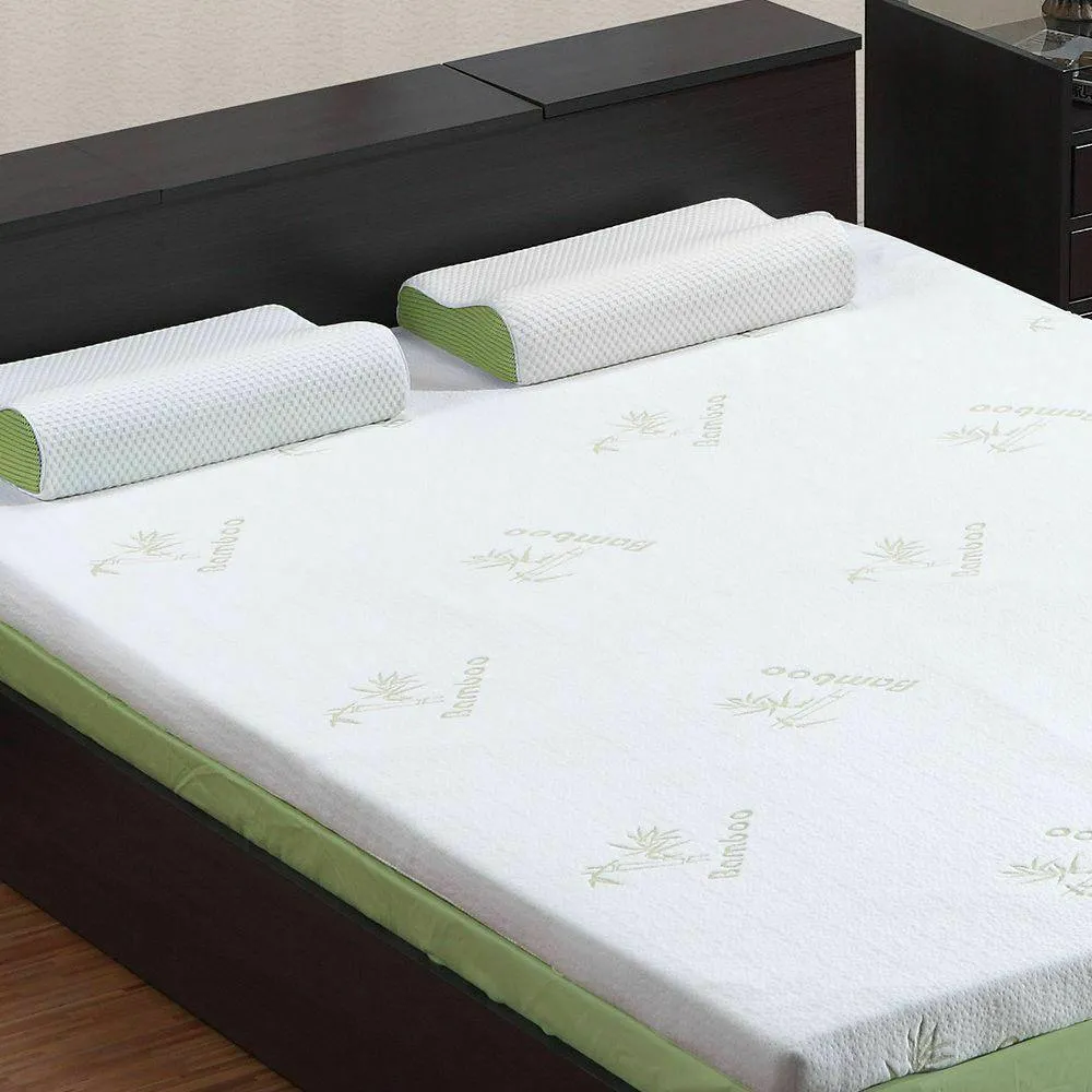 Memory Foam Mattress Topper DreamZ 5cm Thickness Cool Gel Bamboo Fabric Double