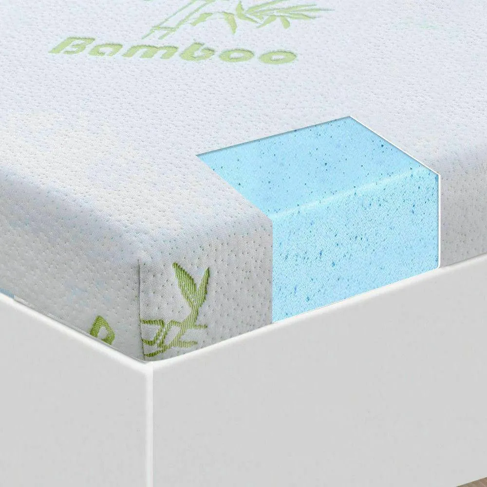 Memory Foam Mattress Topper DreamZ 5cm Thickness Cool Gel Bamboo Fabric Double