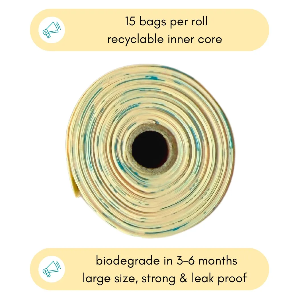 Monty's Bags - Compostable Cornstarch Poop Bags Bulk Single Rolls