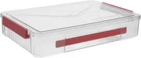NUOBESTY Portable Document Organizer with Fliptop Lid Pet Storage Box for Efficient Document Organization Lightweight and Water Resistant Convenient Handle for Certificates and Files