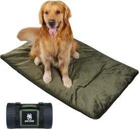 OneTigris Travel Dog Bed - Portable Waterproof Anti-Slip Dog Camping Bed, 3.6ft by 2.2ft Outdoor Indoor Mat Cushioned Plush Warm Puppy Mattresses
