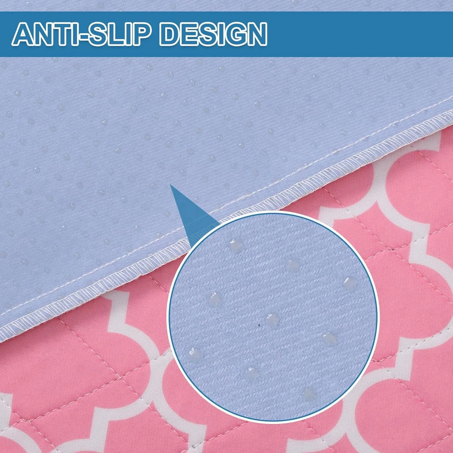OUTCREATOR Washable Bed Pads 34" x 56" (Pack of 2), Incontinence Mattress Protector, Anti-Slip Waterproof Underpads for Adults Kids Elderly Pets, Absorbency & Reusable Bedwetting Pads (Pink)