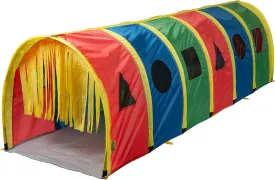 Pacific Play Tents 95200 Kids Super Sensory 9-Foot D Style Institutional Crawl Play Tunnel, 9' x 30" x 30", Multicolored