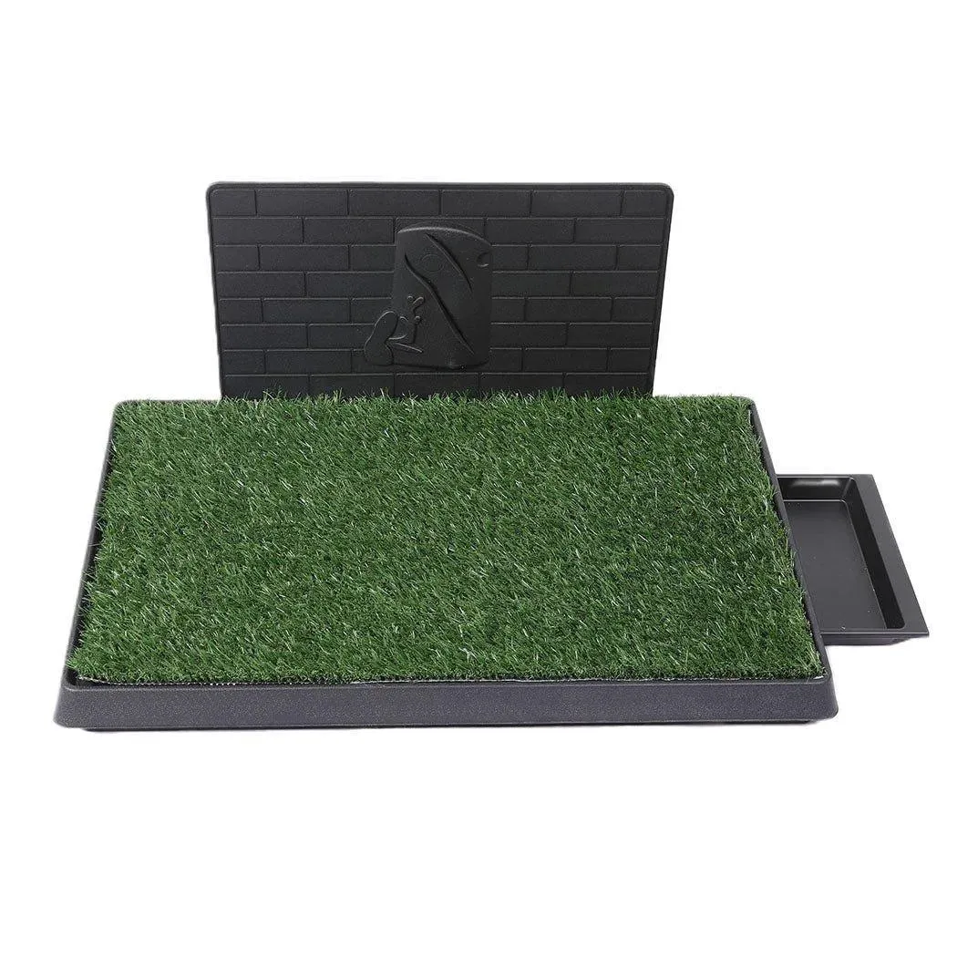Pawz Synthetic Dog Grass Mat with Splash-Proof Wall