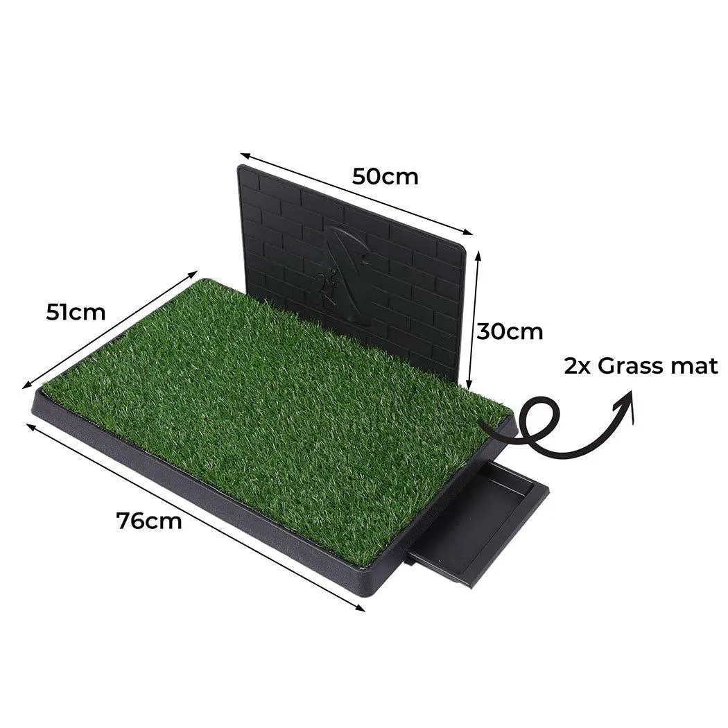 Pawz Synthetic Dog Grass Mat with Splash-Proof Wall