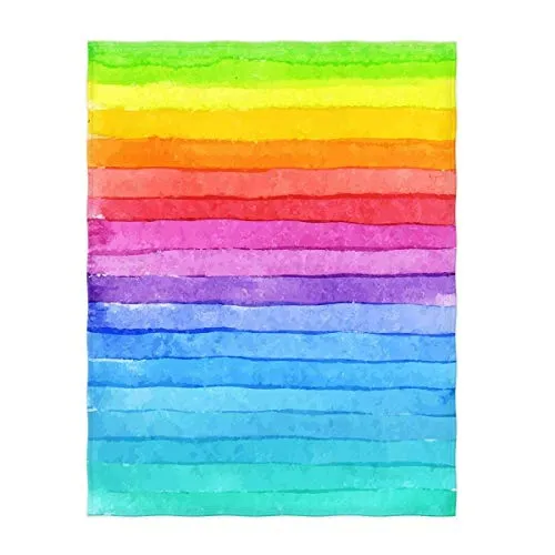 Peacock Feather Print Throw Blanket 58" x 80" (4)