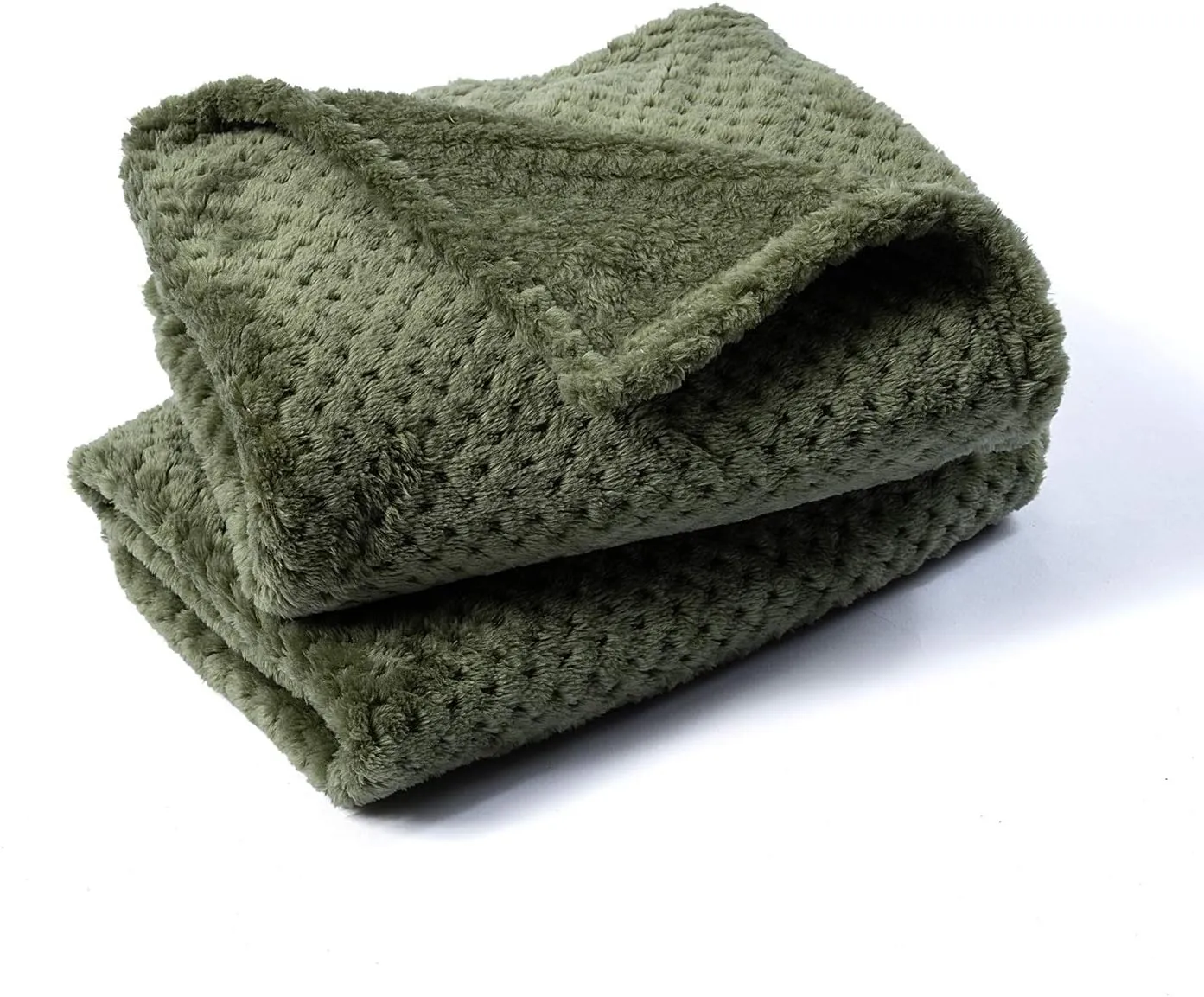 Pet Blanket for Dogs or Cats - Warm Soft Fuzzy Plush Fleece Throw for Puppy, Kitten, Small, Medium, Large Pets - Bed, Couch, Sofa, Travel (S/24" x 32", Dark Green)