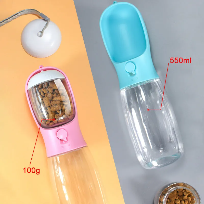 Pet dual-use cup pet accompanying cat and dog outdoor portable water cup dog drinking fountain