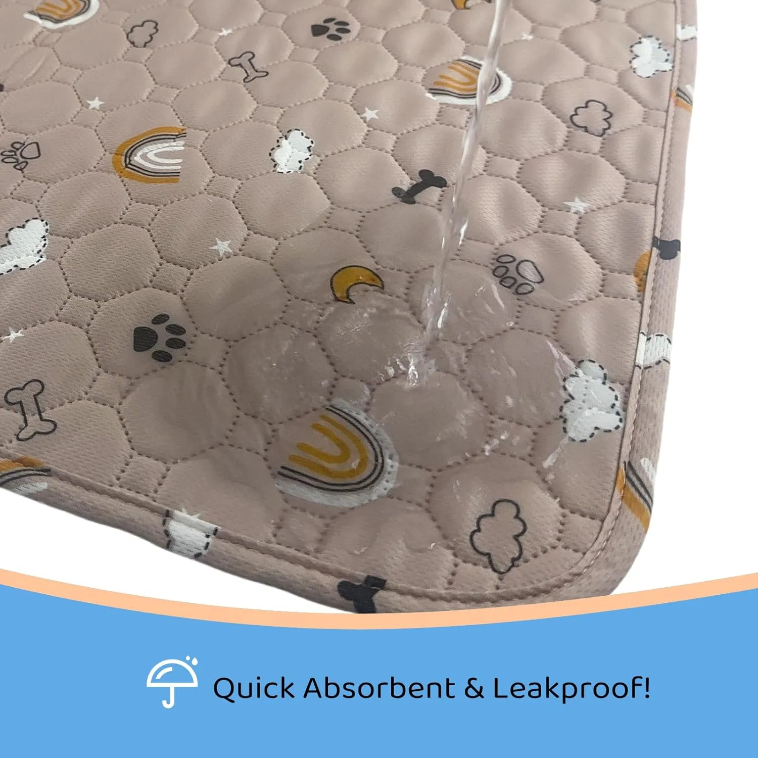 Pet Training Pads Reusable Washable Absorbent and Leakproof Puppy Pads Washable Non Slip Reusable Puppy Pads (L, 28 - 39)