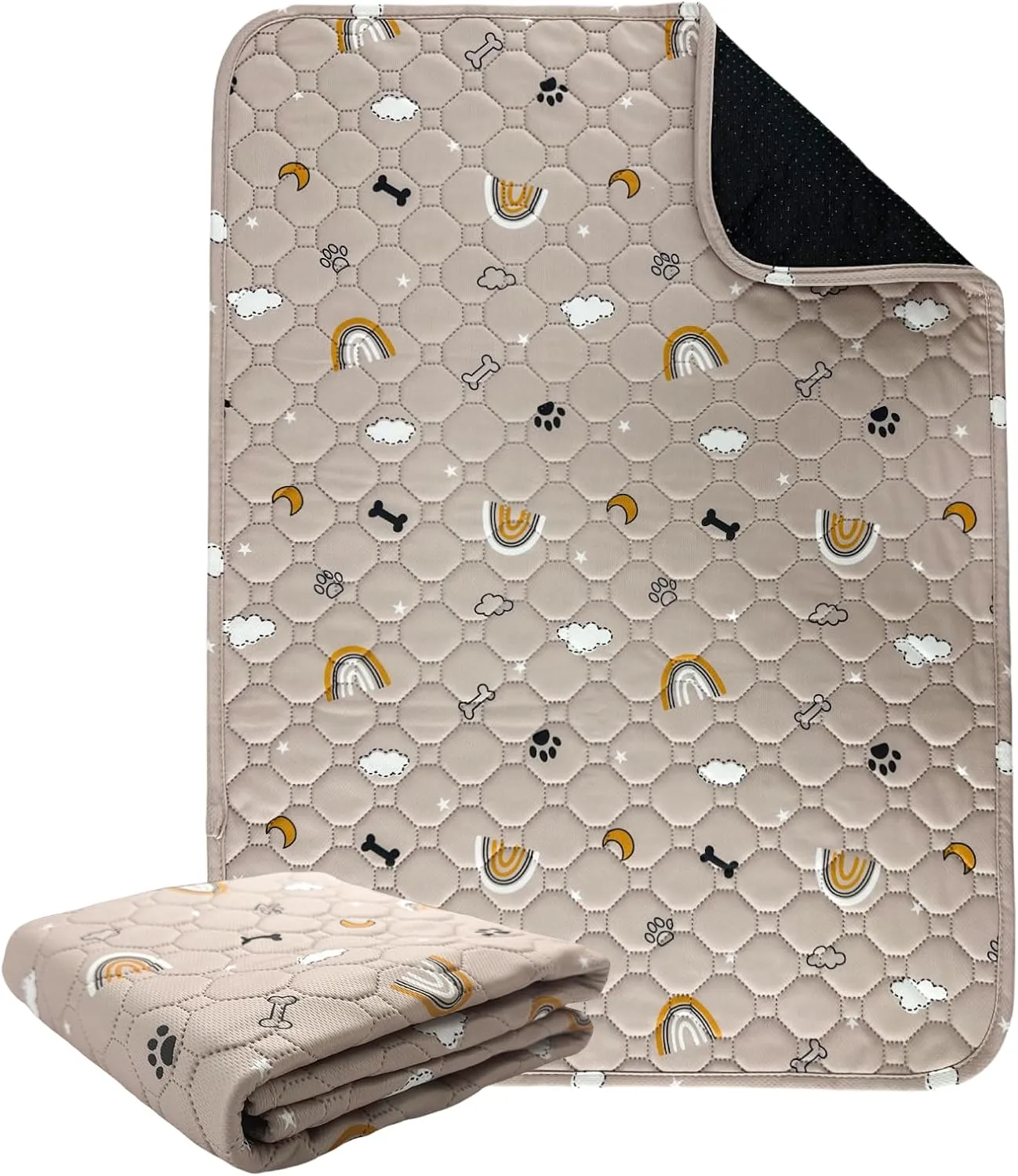 Pet Training Pads Reusable Washable Absorbent and Leakproof Puppy Pads Washable Non Slip Reusable Puppy Pads (L, 28 - 39)