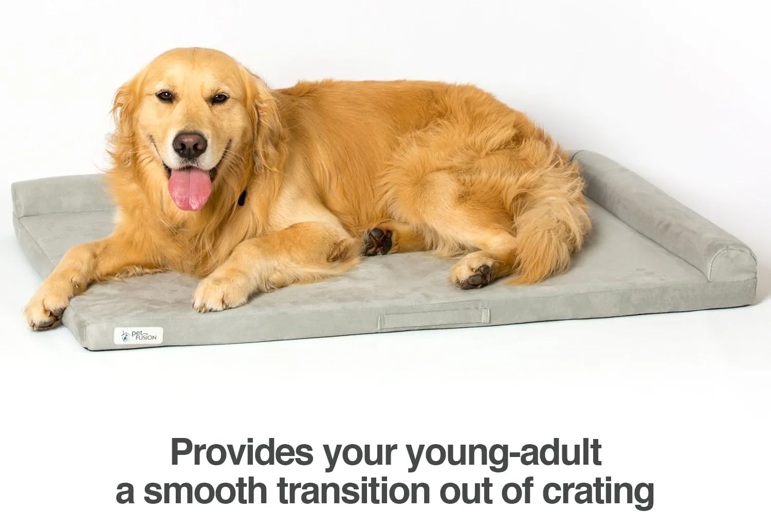 PetFusion PuppyChoice Dog Crate Bed | Durable Microsuede Cover, Solid Foam, Waterproof Liner | Removable Washable Crate Pad Cover. Replacements Covers & Blankets Also Avail | 1 Year Warr. Grey