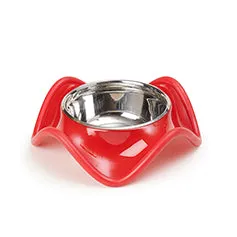 PetRageous Milos Stainless Steel Bowl (1.5 Cups / Red)