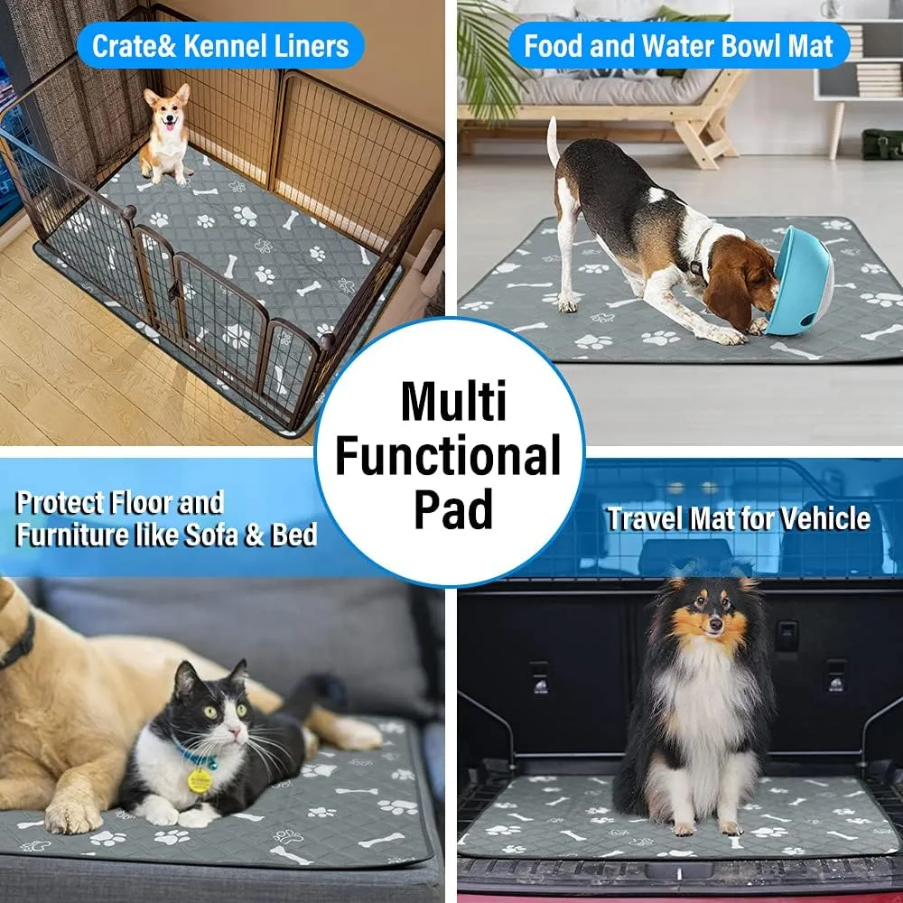 Plutus Pet Washable Pee Pads for Dogs, 2 Pack, Non-Slip, Heavy Absorbency, Reusable Training Pads, Waterproof Mat for Whelping, Playpen, Crate, Kennel, Outdoors, 36'x 30'