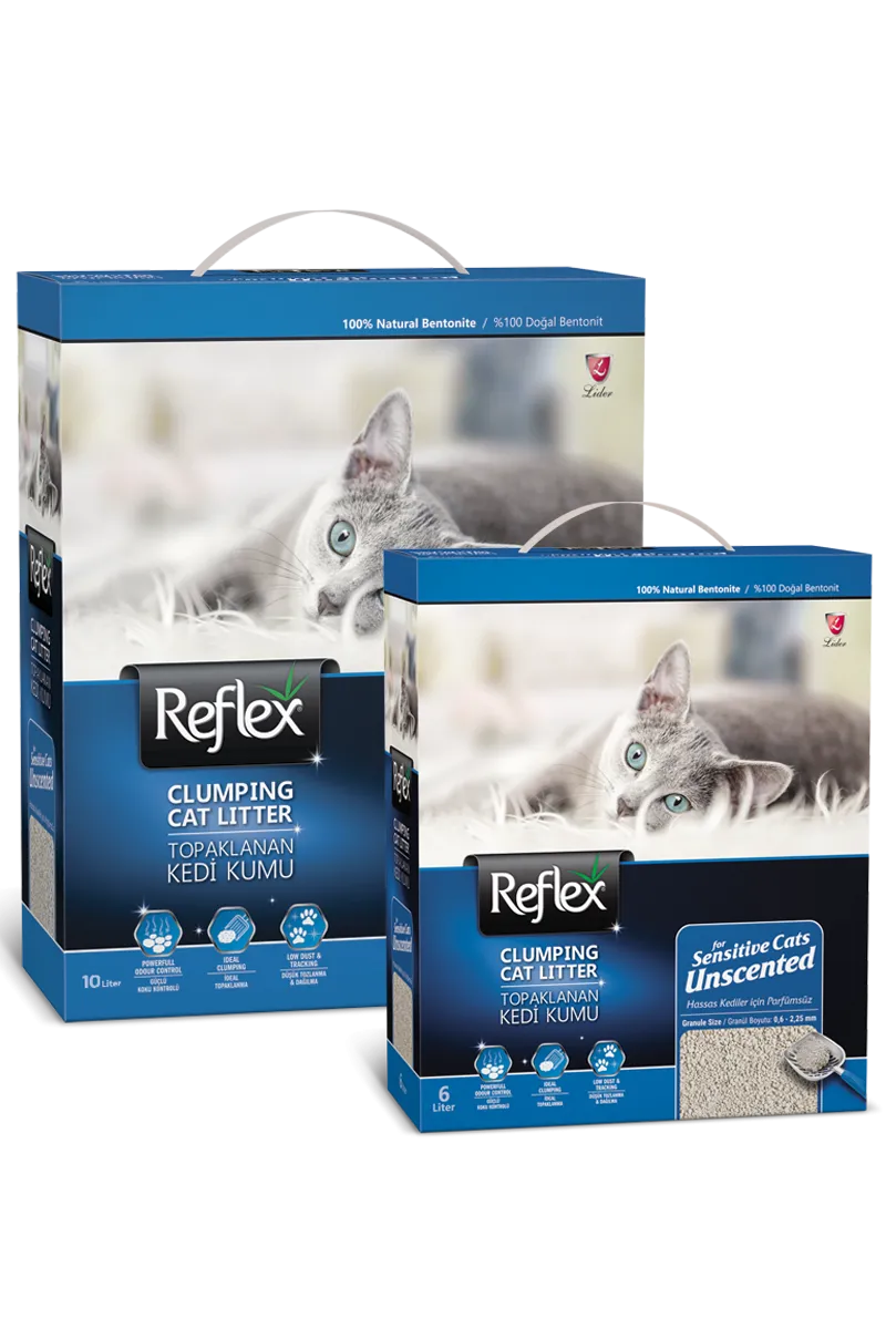 Reflex Unscented Clumping Cat Litter For Sensitive Cats