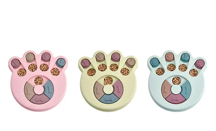 Round shape pink Dog Increase IQ Interactive Slow Dispensing Feeding Pet Dog Training Toy bowl AZ19345
