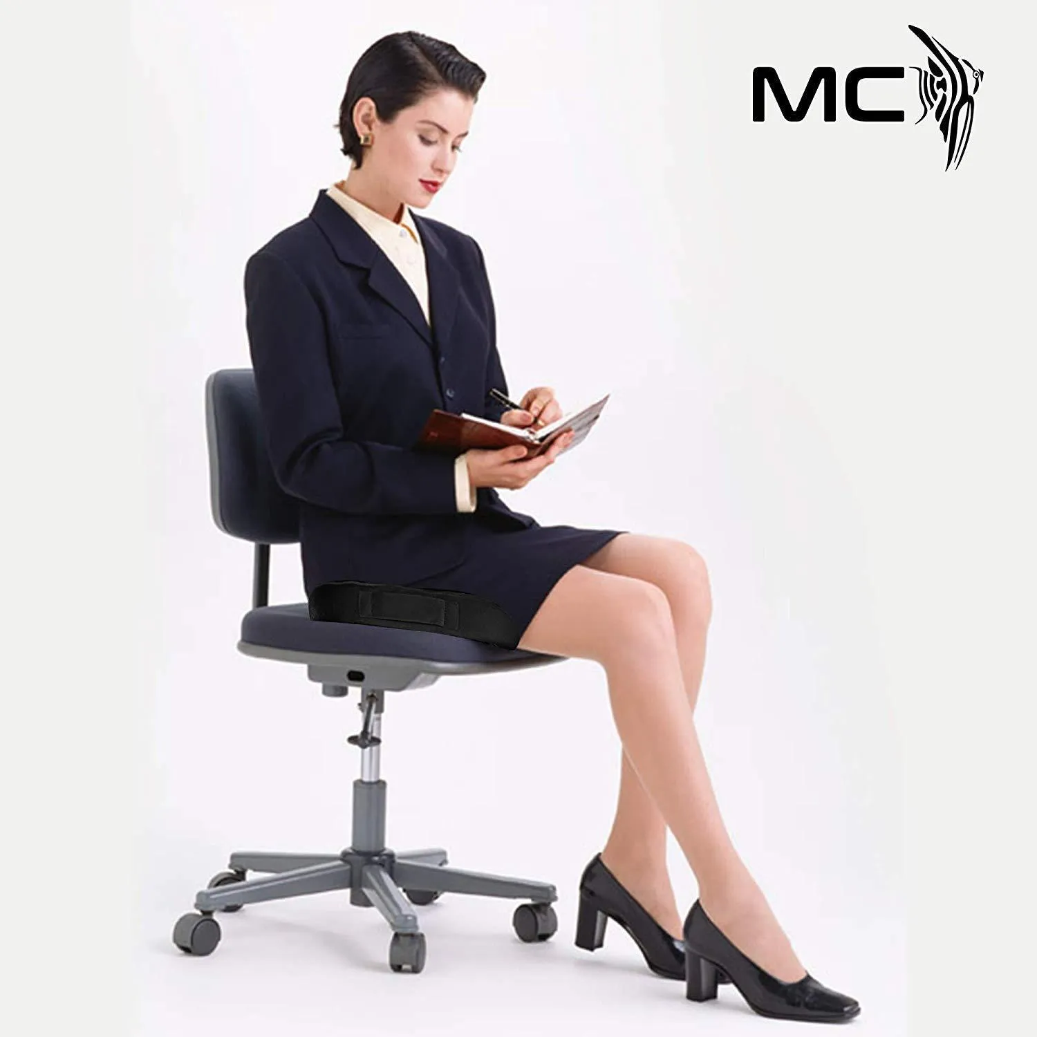 Seat Cushion Premium Comfort – Orthopedic 100% Memory Foam Coccyx Cushion for Tailbone Pain – Cushion for Office Chair Car Seat – Back Pain & Sciatica Relief, Free Bag & Hand Exerciser by Moral Chase