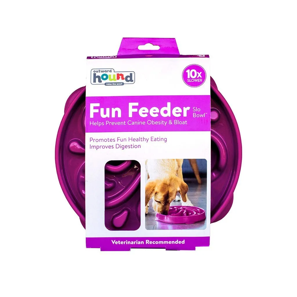Slow Feeder Dog Bowl - Dog Bowl for Fast Eaters - Outward Hound Fun Feeder Slo-Bowl Flower