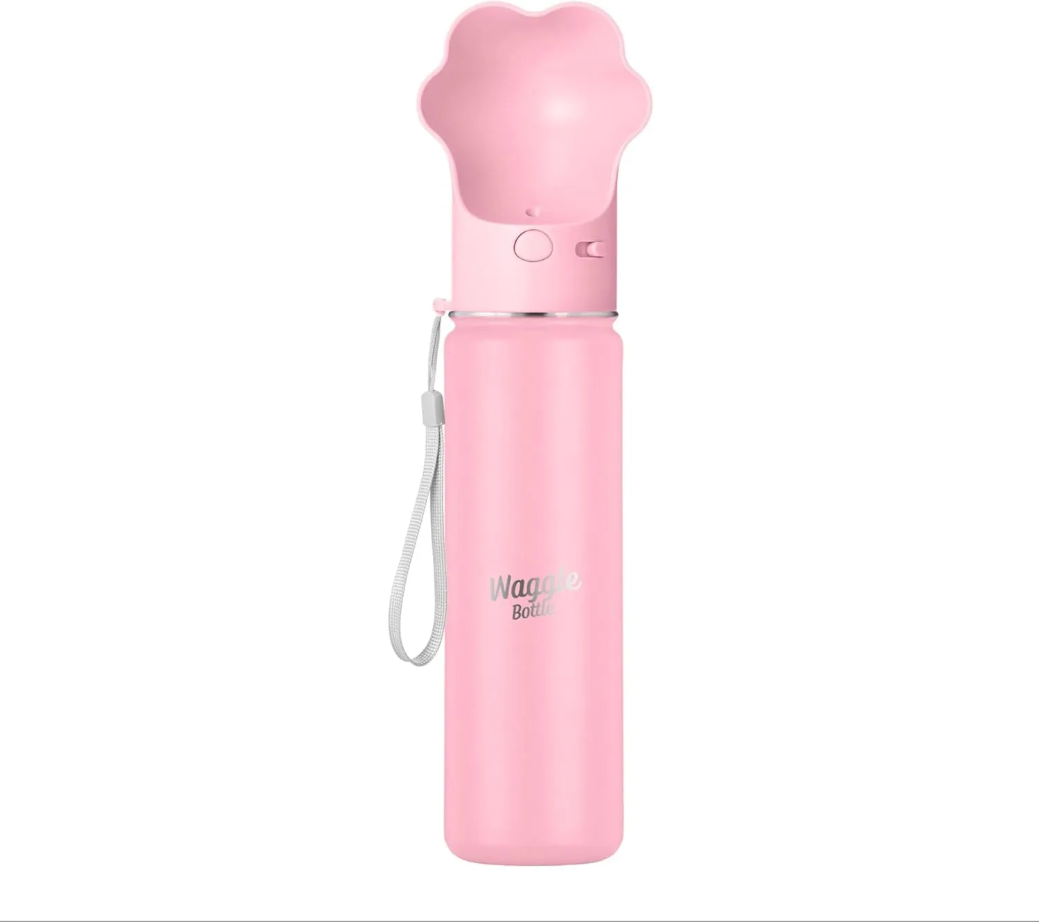 Stainless Steel Dog Travel Water Bottle, Vacuum Insulated Portable Dog Water Dispenser, Drink Cup and Snack Container On The Go, Outdoor Walking, Hiking, Travel (Pink, 22oz)
